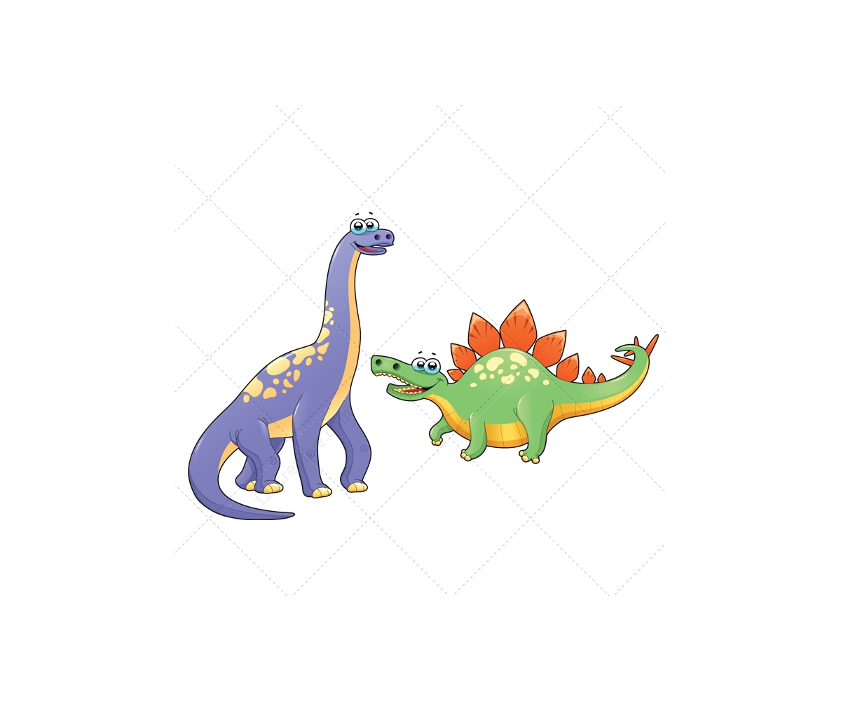 Dinosaur vector pack - animal vectors (triceratops, comic, brontosaurus