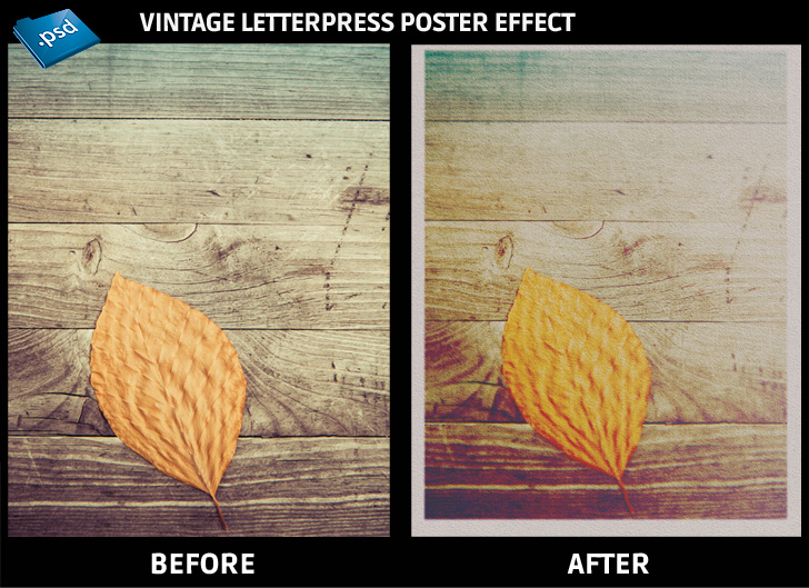 Photoshop Vintage Letterpress poster effect - Photoshop poster design effect - final treatment before printing