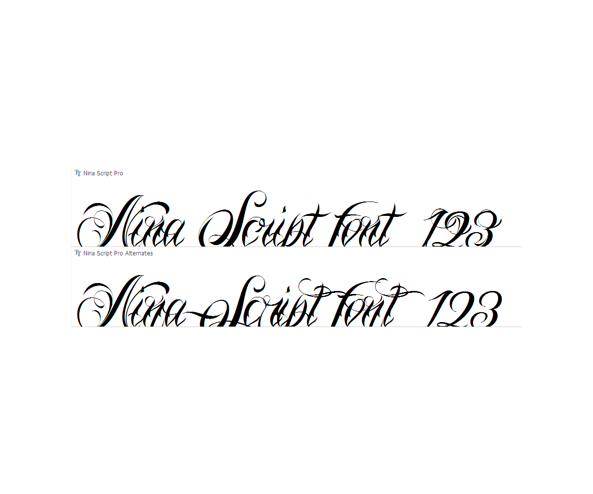cursive tattoo fonts alphabet