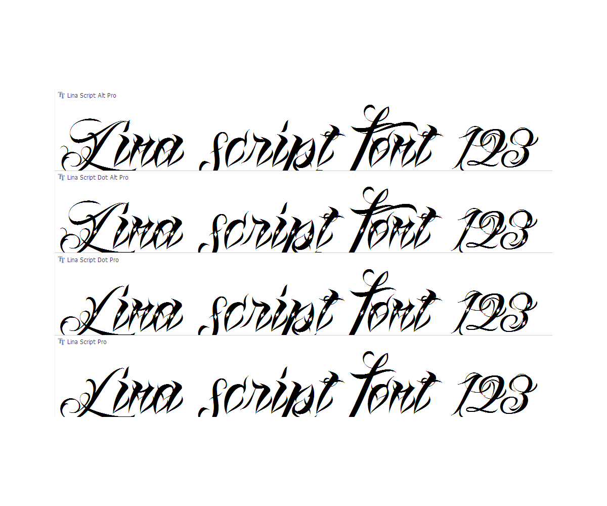 cursive fonts tattoo
