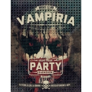 horror flyer template design, vampire flyer template psd