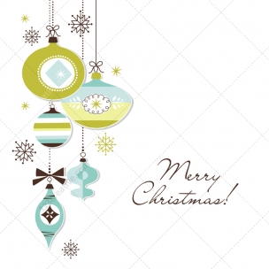 4 Christmas vector card illustrations - Green collection - 123creative.com