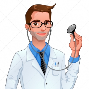 Doctor vector characters - man and woman. Medical man vector, cartoon ...